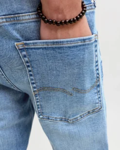 JACK & JONES - JEANS MIKE BLUE DENIM DA UOMO