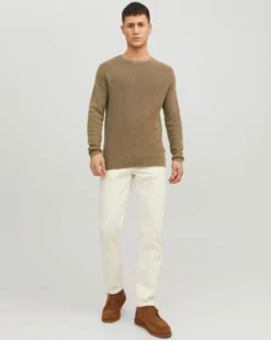 JACK&JONES - MAGLIA PULLOVER BISCOTTO DA UOMO