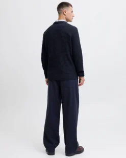JACK&JONES - MAGLIONE GIROCOLLO BLU  DA UOMO