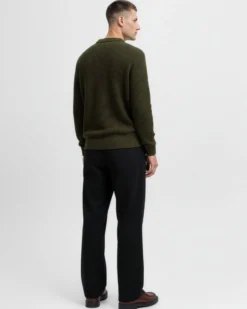JACK&JONES - MAGLIONE GIROCOLLO VERDE DA UOMO