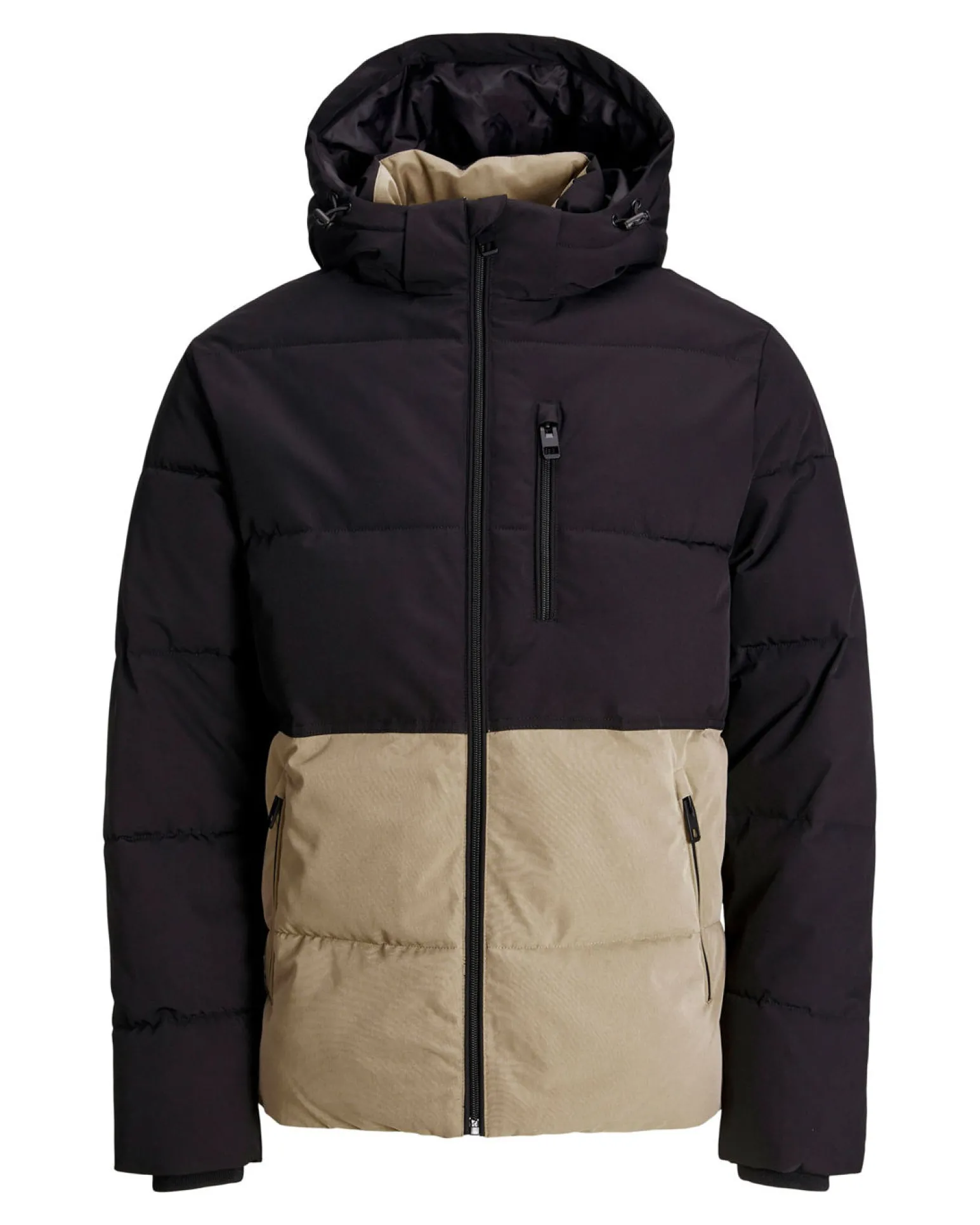 JACK & JONES - PIUMINO VERDE DA UOMO IDROREPELLENTE CON CAPPUCCIO