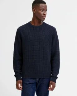 JACK&JONES - PULLOVER GIROCOLLO BLU DA UOMO