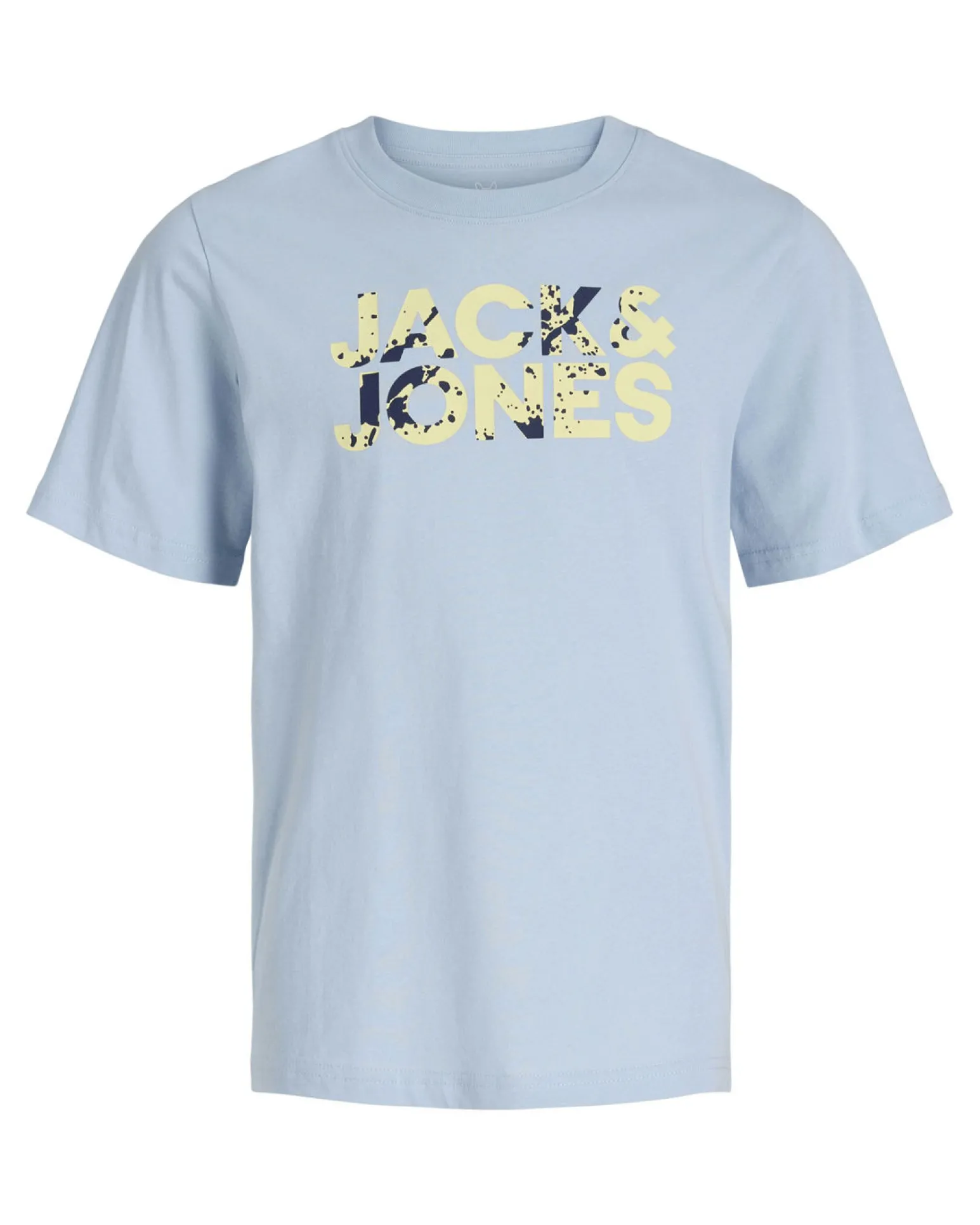 JACK&JONES - Tshirt azzurra junior Spalsh con logo frontale - 12270161