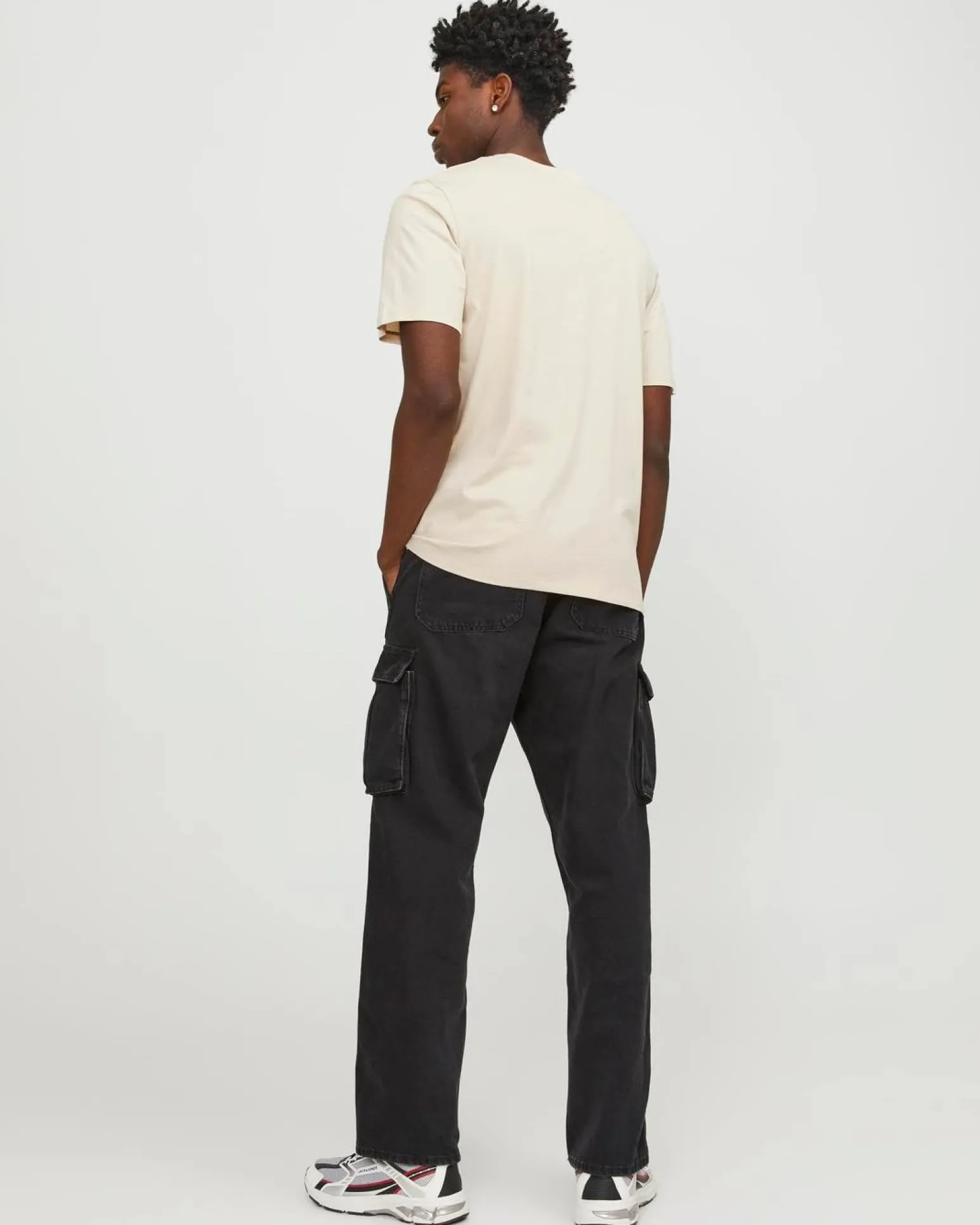 JACK&JONES T-SHIRT BEIGE DA UOMO IN COTONE