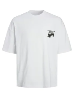 JACK&JONES  T-SHIRT BIANCA DA UOMO  OVERSIZE