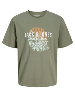 JACK&JONES - Tshirt manica corta gradient verde con stampa