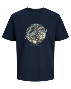 JACK&JONES - Tshirt manica corta honolulu blu con stampa