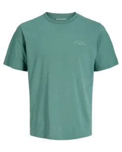 JACK&JONES - Tshirt manica corta college verde salvia con logo