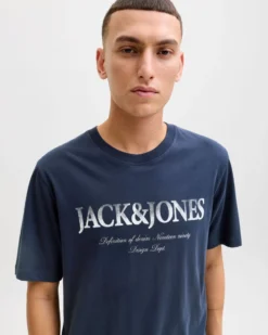 JACK&JONES - Tshirt manica corta gradient nera con stampa