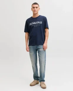 JACK&JONES - Tshirt manica corta gradient nera con stampa