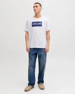 JACK & JONES - TSHIRT MANICA CORTA BIANCA DA UOMO