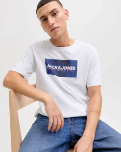 JACK&JONES - Tshirt manica corta honolulu nera con stampa