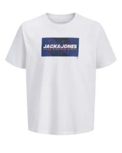 JACK & JONES - TSHIRT MANICA CORTA BIANCA DA UOMO