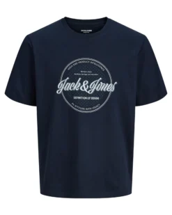 JACK&JONES - Tshirt manica corta college blu con logo