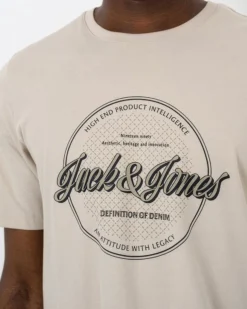 JACK & JONES - TSHIRT MANICA CORTA BEIGE DA UOMO