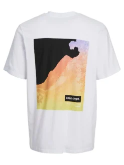 JACK&JONES - T-SHIRT MEZZA MANICA BIANCA DA UOMO WIDE FIT