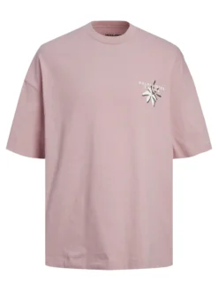 JACK&JONES  T-SHIRT ROSA DA UOMO OVERSIZE