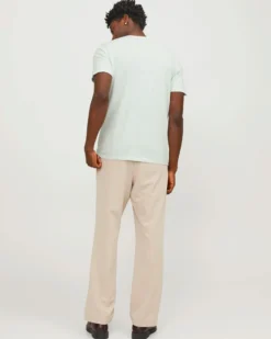 JACK&JONES T-SHIRT UOMO VERDE CHIARO IN COTONE