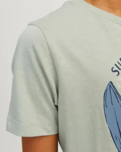 JACK&JONES - T-shirt verde con stampa a maniche corte