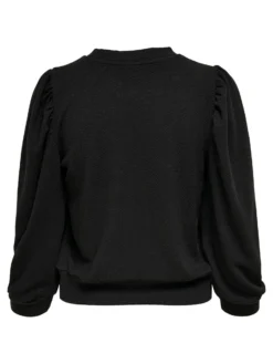 JACQUELINE DE YONG - FELPA NERA ANNY 7/8 SWEAT