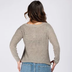 JACQUELINE de YONG - MAGLIA DONNA PULLOVER DI FILO GRIGIA