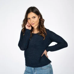 JACQUELINE de YONG - MAGLIA DONNA PULLOVER DI FILO BLU