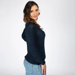 JACQUELINE de YONG - MAGLIA DONNA PULLOVER DI FILO BLU