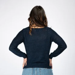 JACQUELINE de YONG - MAGLIA DONNA PULLOVER DI FILO BLU