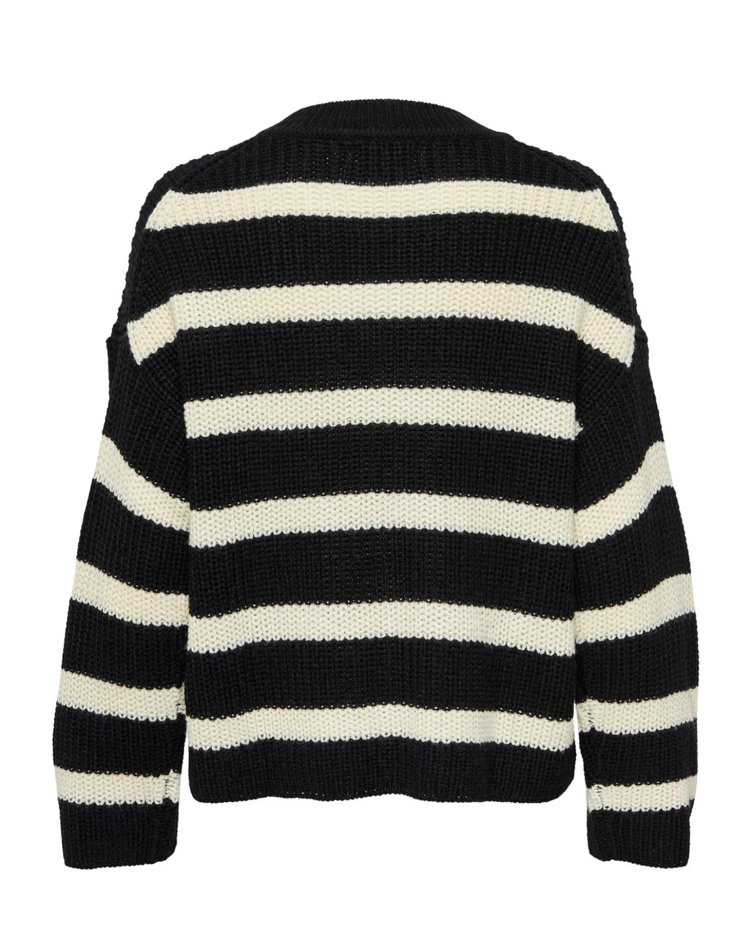 JACQUELINE - MAGLIA PULLOVER A RIGHE NERO E BIANCO