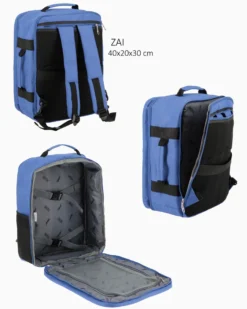 JAGUAR - TROLLEY JEANS IN TESSUTO CON DOPPIA TASCA FRONTALE, COMBINAZIONE TSA E 4 RUOTE