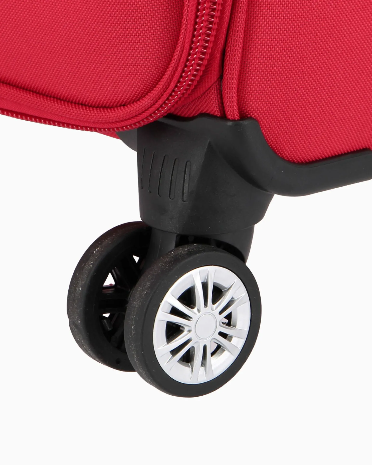 JAGUAR - TROLLEY ROSSO IN TESSUTO CON DOPPIA TASCA FRONTALE, COMBINAZIONE TSA E 4 RUOTE
