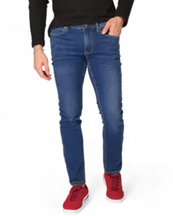 JEANS 5 TASCHE LAVAGGIO MEDIO FELPA