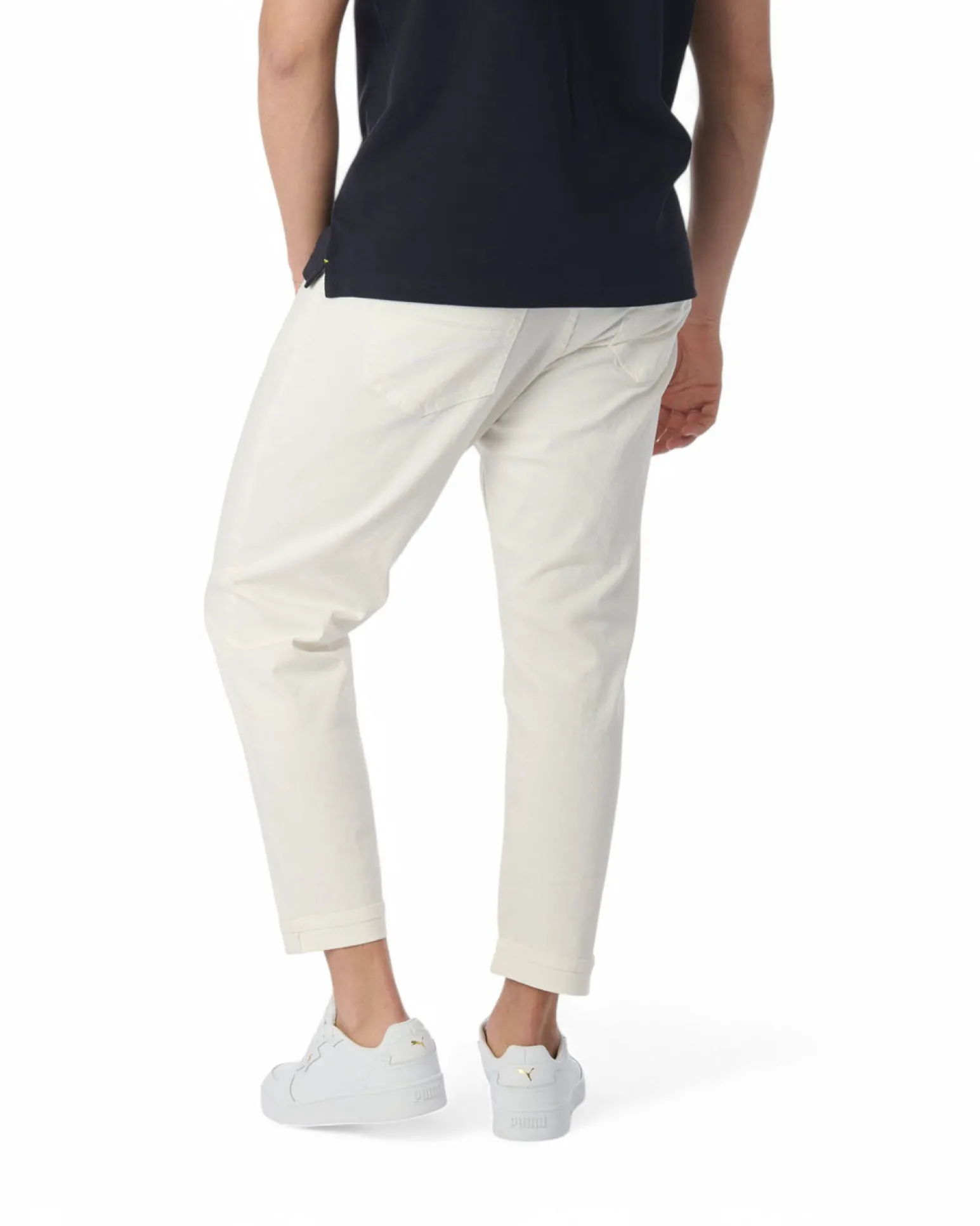 JEANS 5 TASCHE RELAX BIANCO