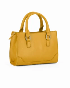 JUST GOLF - Borsa a mano gialla con tasca frontale, tracolla removibile