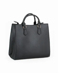 JUST GOLF - Borsa due manici nera con borchie e tracolla removibile