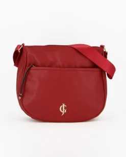 JUST GOLF - Borsa rossa con tasca frontale e tracolla regolabile