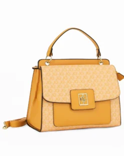 JUST GOLF - Borsa un manico gialla con tracolla removibile e tasca fontale loggata con patta