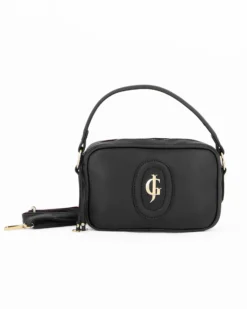 JUST GOLF - Borsa un manico nera con logo frontale e tracolla regolabile