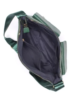 JUST GOLF - Borsa verde con tre tasche frontali e tracolla regolabile