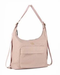 JUST GOLF - Borsa/zaino nude loggata con tasca frontale