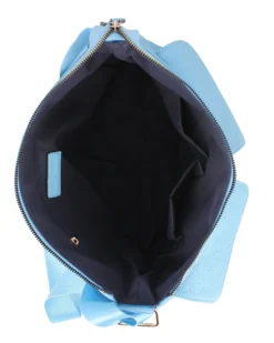 JUST GOLF - Tracolla azzurra loggata con con tre tasche frontali