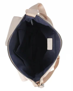 JUST GOLF - Tracolla beige loggata con con tre tasche frontali