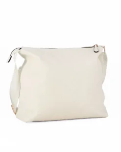 JUST GOLF - Tracolla bianca loggata con con tre tasche frontali