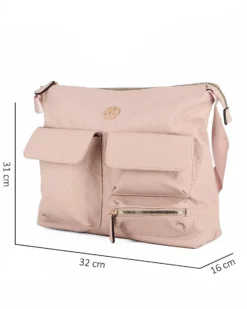 JUST GOLF - Tracolla nude loggata con con tre tasche frontali