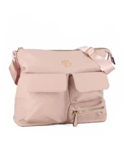 JUST GOLF - Tracolla nude loggata con con tre tasche frontali