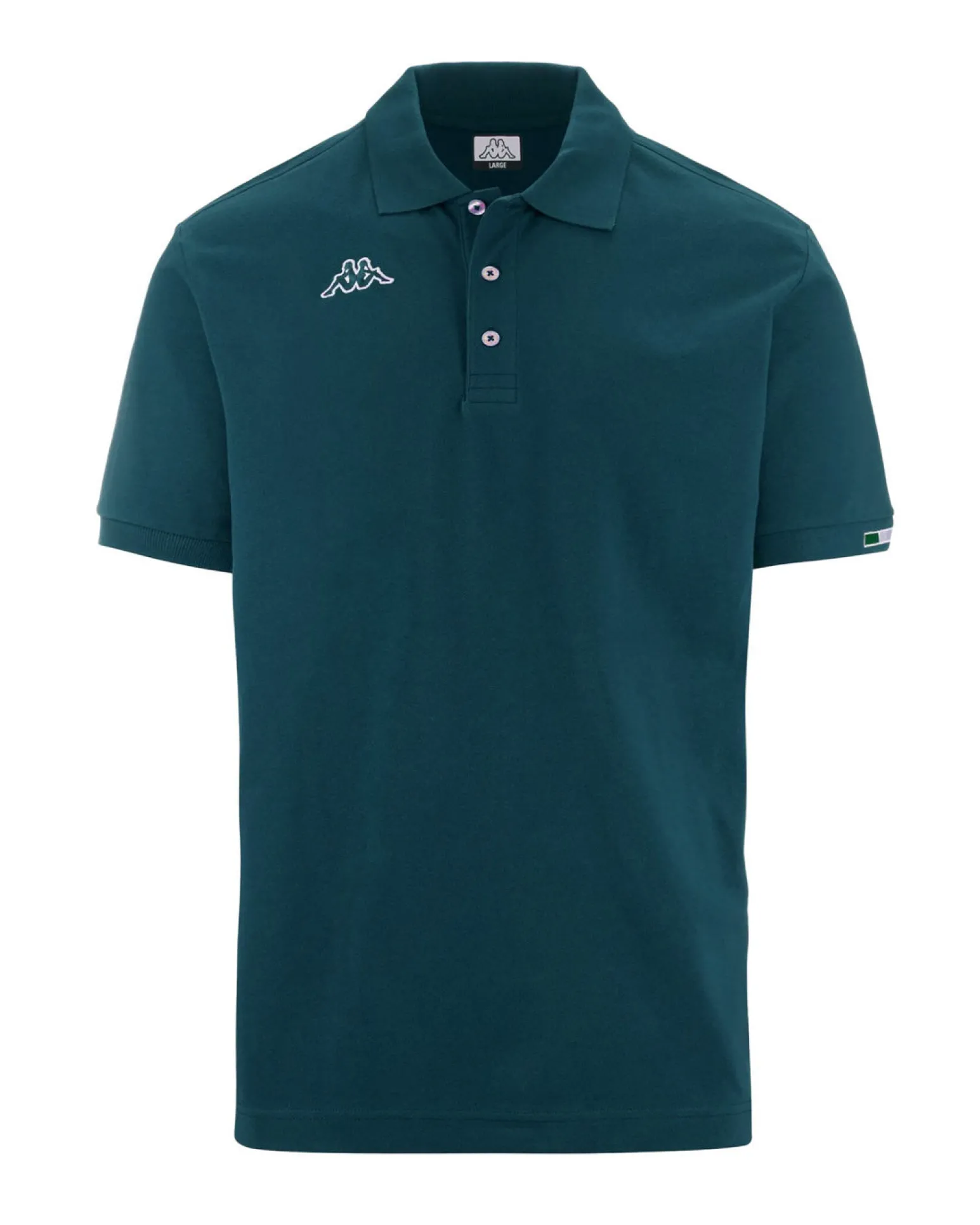 KAPPA - POLO MEZZA MANICA LOGO MALTAXITA MSS VERDE PETROLIO DA UOMO, 361533W