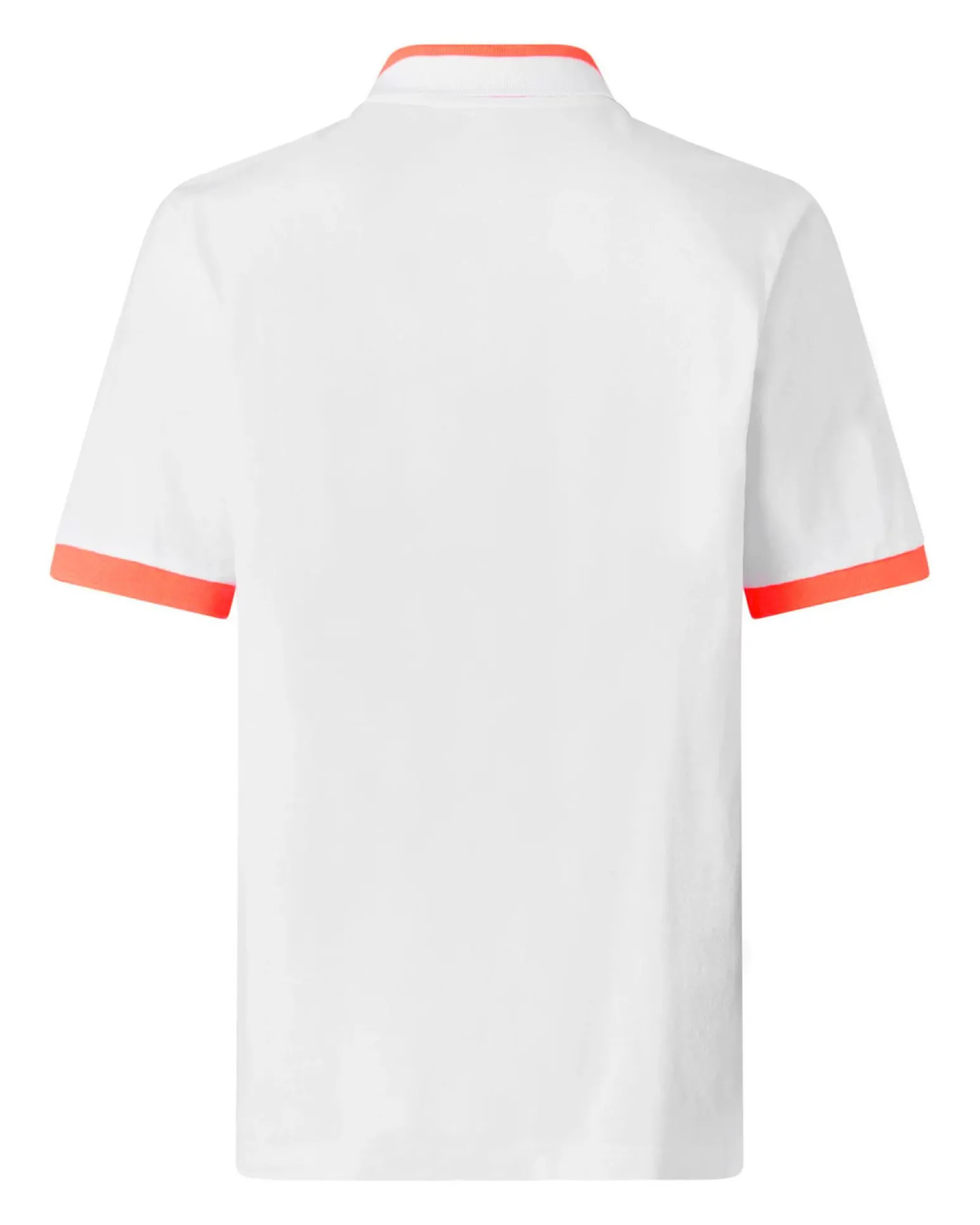KAPPA - POLO MEZZA MANICA UOMO LOGO NEON BIANCA CON DETTAGLI ARANCIONI , 341N22W-A14