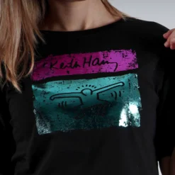 KEITH HARING - DONNA MAXI TSHIRT MEZZA MANICA