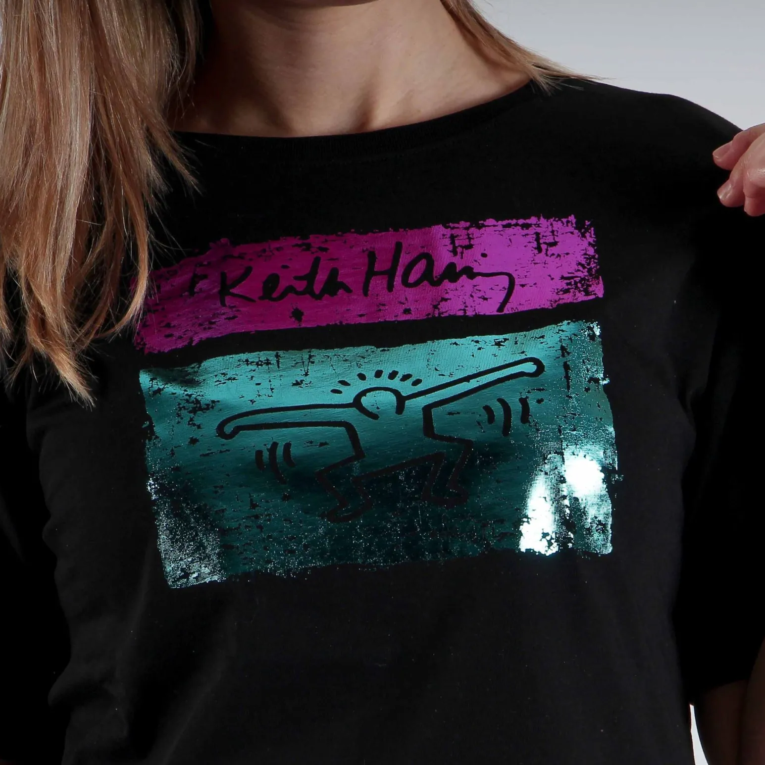 KEITH HARING - DONNA MAXI TSHIRT MEZZA MANICA