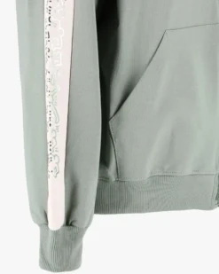 KEITH HARING - Felpa con cappuccio e full zip marrone chiaro da donna in cotone